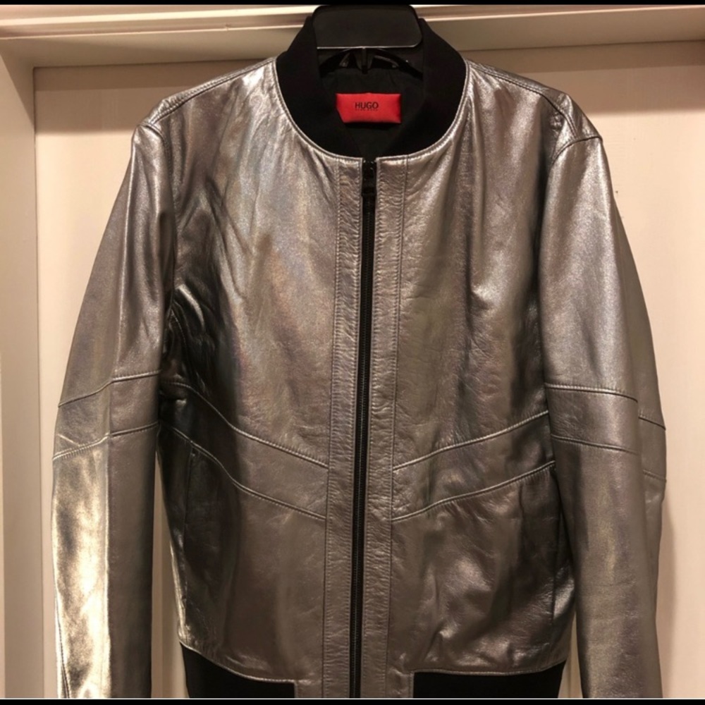 EUC Hugo Boss Bomber- Silver Reflective.